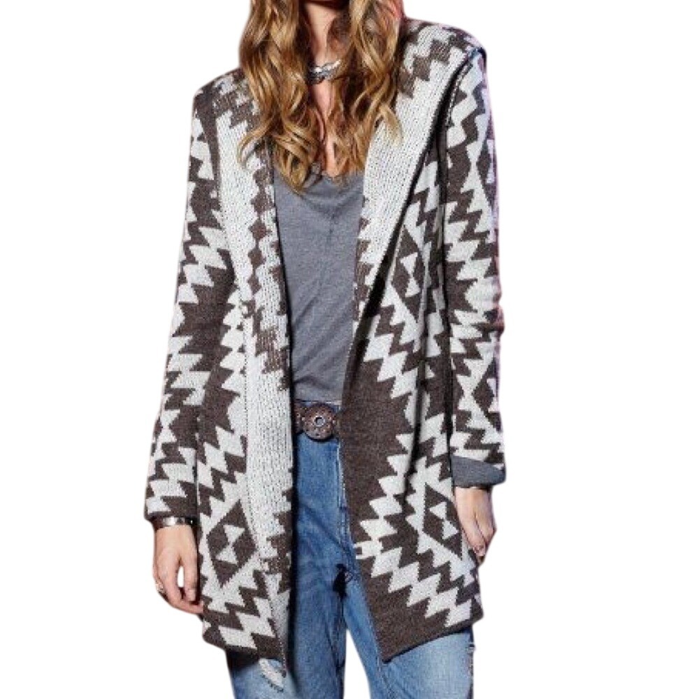 Elan cardigan Aztek western boho cowgirl rodeo led wool blend medium great shape